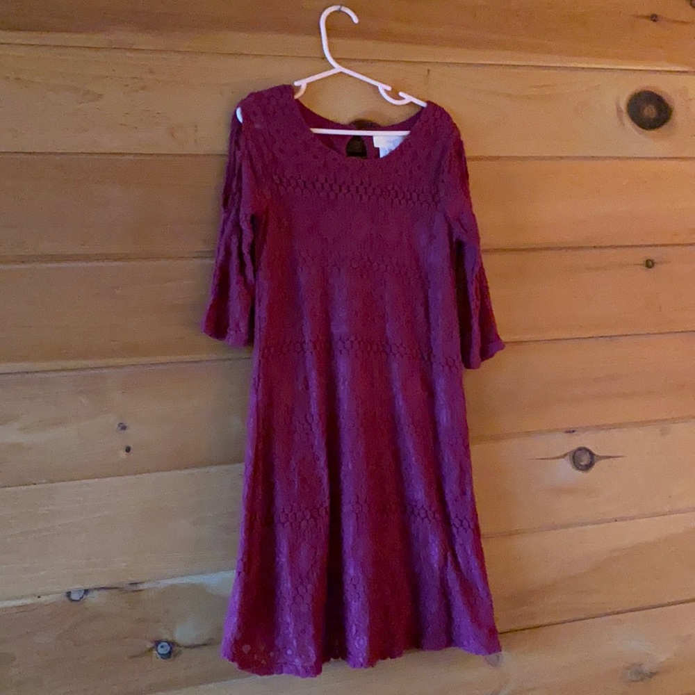 Cranberry lace dressy dress